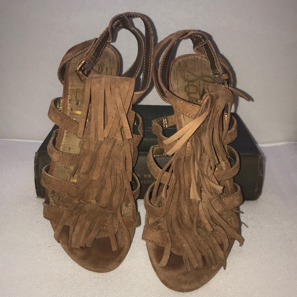 Sam Edelman fringe sandals 6.5
